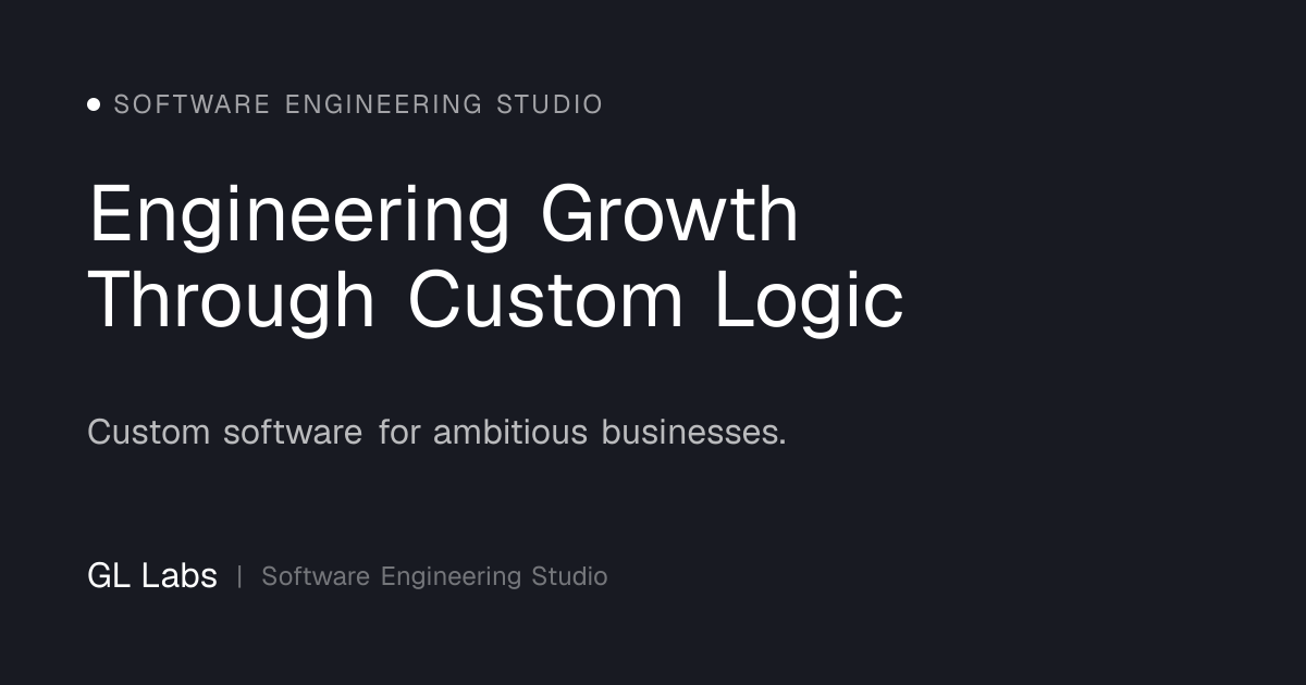 GL Labs | Custom Software Engineering Studio